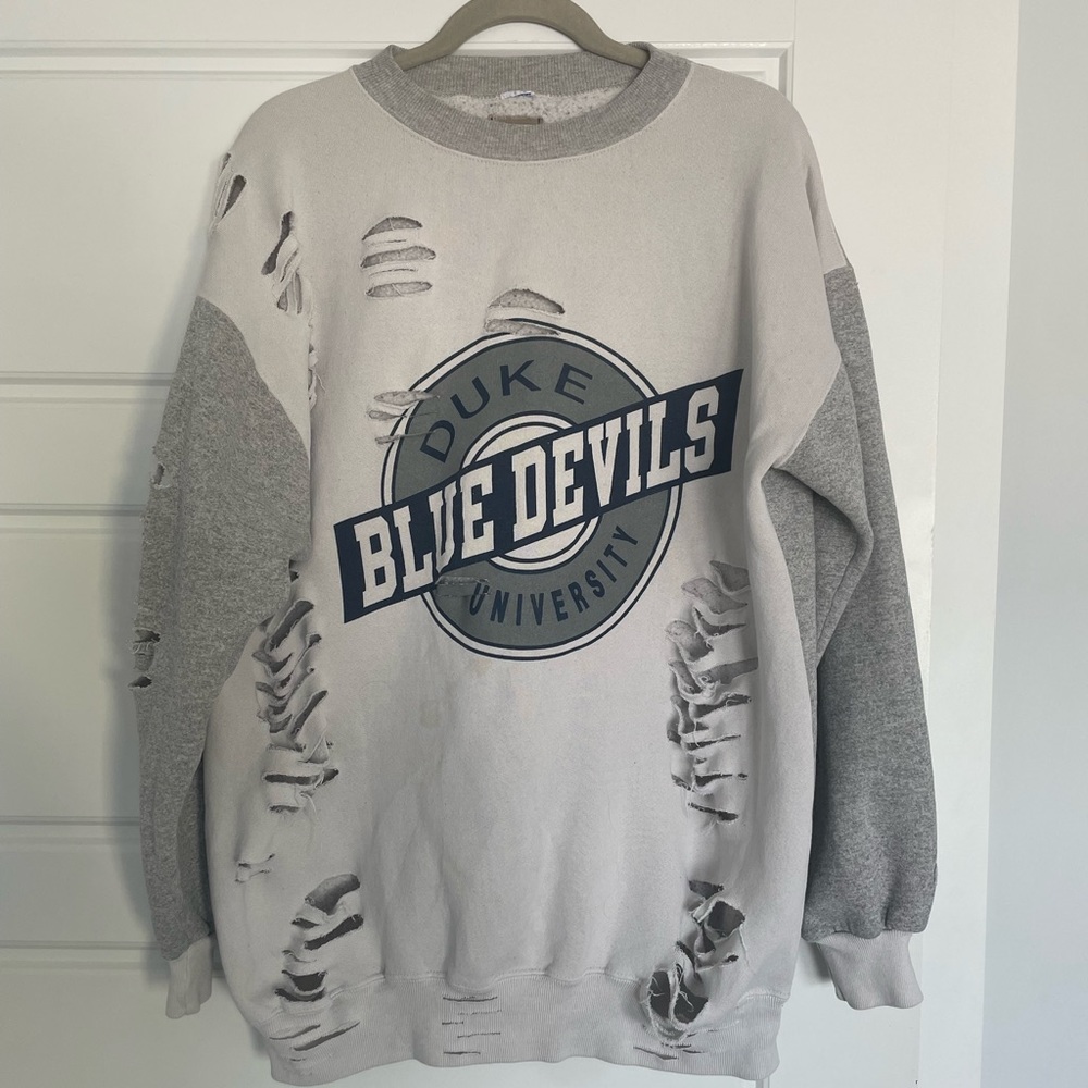 Oversized Vintage Inspired Devils Crewneck Sweatshirt